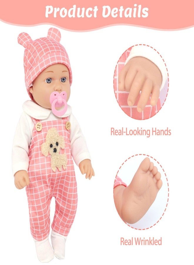 UNICORN ELEMENT 12" Baby Dolls with Backpack Carrier,12 Inch Baby Doll Accessories Cute Hat Pacifier Bottle Diaper Doll Playset for 3+ Year Old Kids - Image 4
